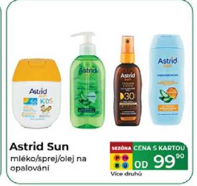 Astrid Sun mléko/sprej/olej na opalování  