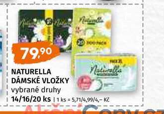 Naturella dámské vložky vybrané druhy 14/16/20 ks 