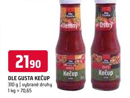 Dle gusta kečup 310 g vybrané druhy 