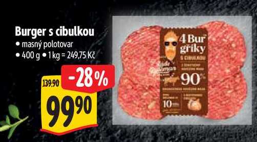Burger s cibulkou, 400 g
