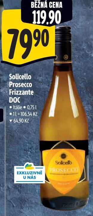 Solicello Prosecco Frizzante DOC, 0,75 l