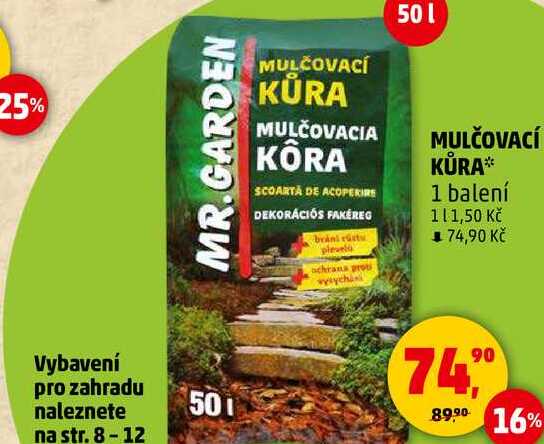 MULČOVACÍ KŮRA, 1 balení  