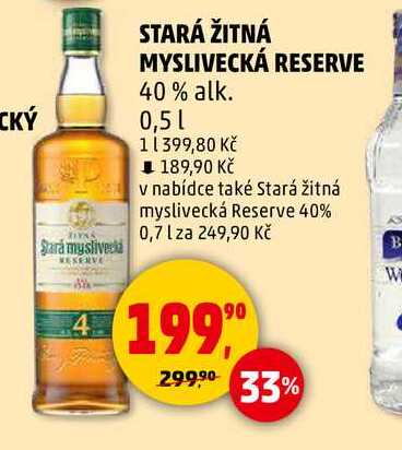 STARÁ ŽITNÁ MYSLIVECKÁ RESERVE 40% alk., 0,5 l