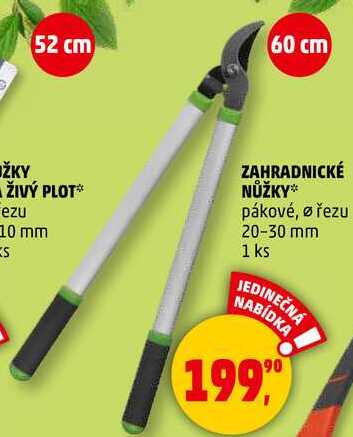 ZAHRADNICKÉ NŮŽKY pákové, řezu 20-30 mm, 1 ks  