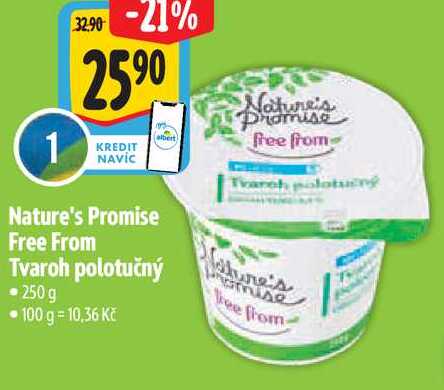 Nature's Promise Free From Tvaroh polotučný, 250 g