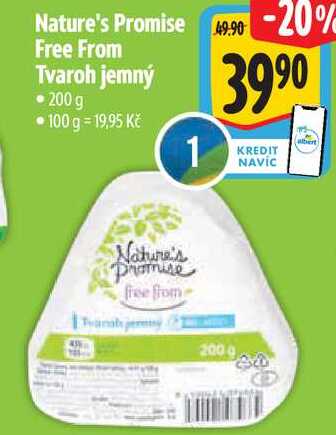 Nature's Promise Free From Tvaroh jemný, 200 g
