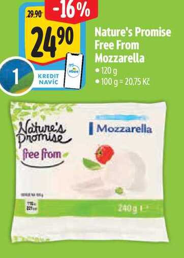 Nature's Promise Free From Mozzarella, 120 g