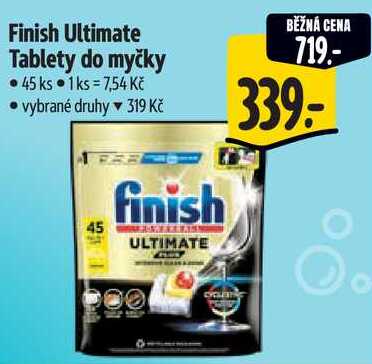Finish Ultimate Tablety do myčky, 45 ks