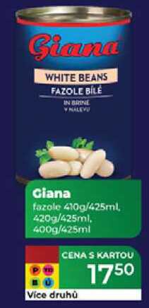 Giana fazole 410g/425ml, 420g/425ml. 400g/425ml 