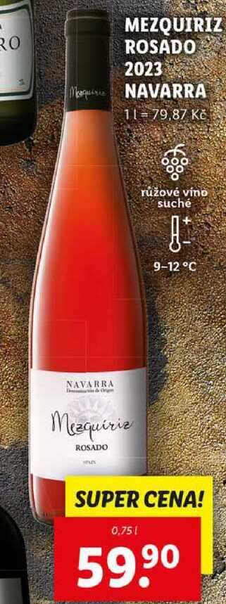 MEZQUIRIZ ROSADO 2023 NAVARRA, 0,75 l