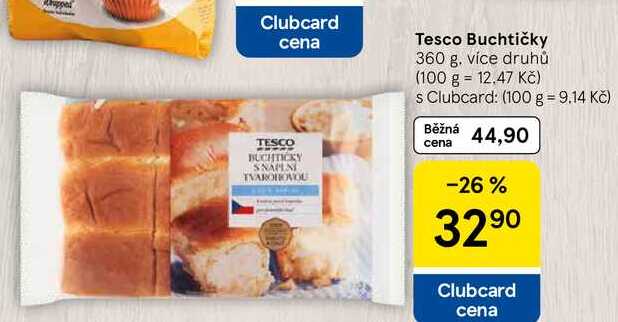 Tesco Buchtičky, 360 g. více druhů  