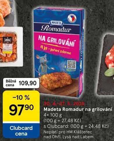 Madeta Romadur na grilování, 4× 100 g
