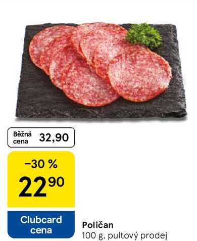 Poličan 100 g. pultový prodej 