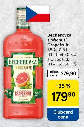 Becherovka s příchutí Grapefruit 38 %, 0,5 l