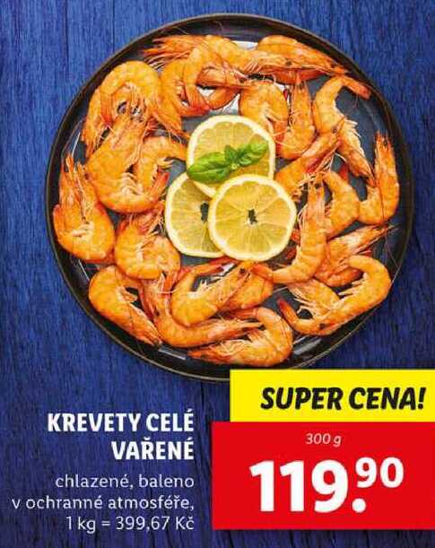KREVETY CELÉ VAŘENÉ, 300 g