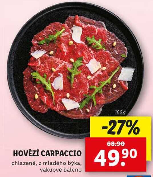 HOVĚZÍ CARPACCIO, 100 g