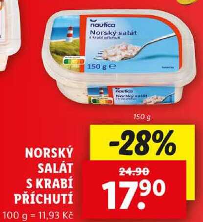 NORSKÝ SALÁT S KRABÍ PŘÍCHUTÍ, 150 g