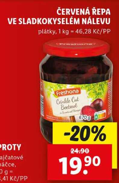 ČERVENÁ ŘEPA VE SLADKOKYSELÉM NÁLEVU, 670 g