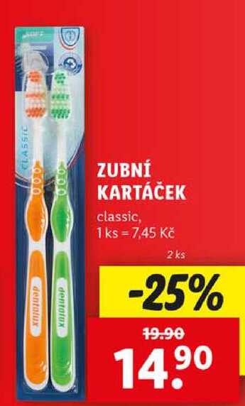ZUBNÍ KARTÁČEK, 2 ks