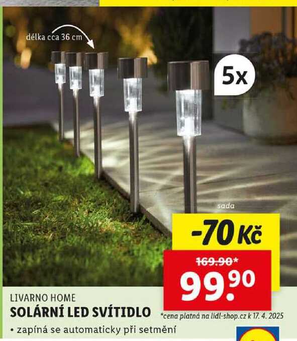 SOLÁRNÍ LED SVÍTIDLO 
