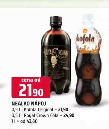Nealko nápoj 0,5l Kofola Originál 0,5l royal cola