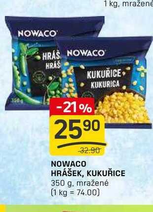NOWACO HRÁŠEK, KUKUŘICE 350 g, mražené 