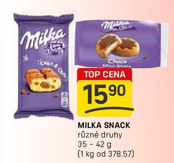 MILKA SNACK různé druhy 35-42 g 