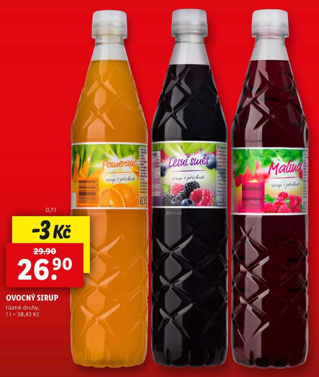 OVOCNÝ SIRUP, 0,7 l