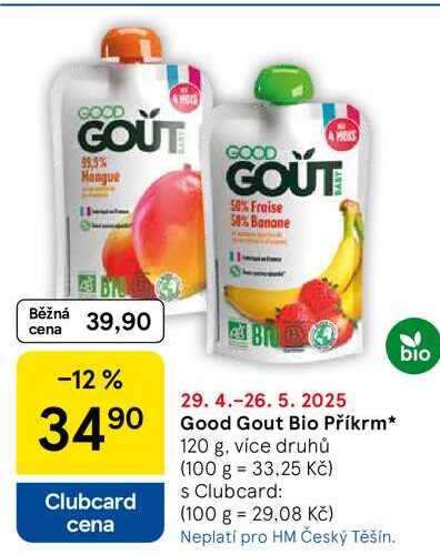 Good Gout Bio Příkrm, 120 g, více druhů 