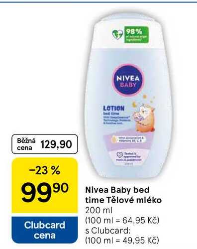 Nivea Baby bed time Tělové mléko, 200 ml  
