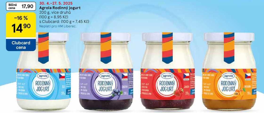 Agrola Rodinný jogurt, 200 g, více druhů 