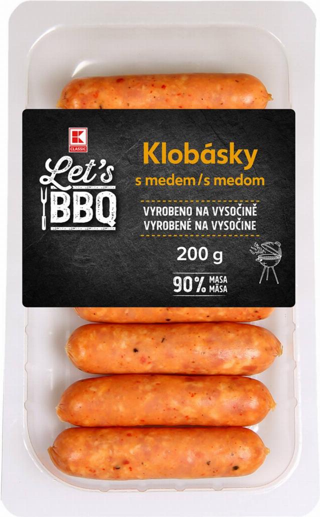 K-Classic Let´s BBQ Klobása s medem/pepřem