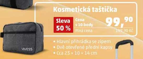 Kosmetická taštička, Cca 23 x 10 x 14 cm  