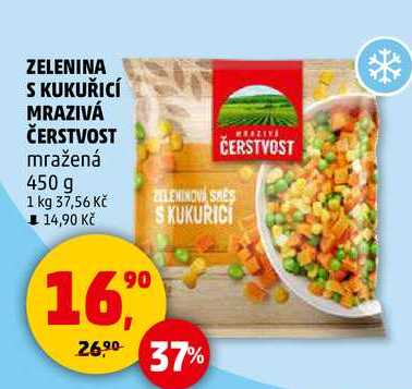 ZELENINA S KUKUŘICÍ MRAZIVÁ ČERSTVOST mražená, 450 g