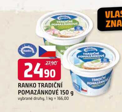 RANKO TRADIČNÍ POMAZÁNKOVÉ 150 g 