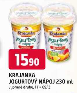 KRAJANKA JOGURTOVÝ NÁPOJ 230 ml vybrané druhy