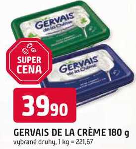 GERVAIS DE LA CRÈME 180 g