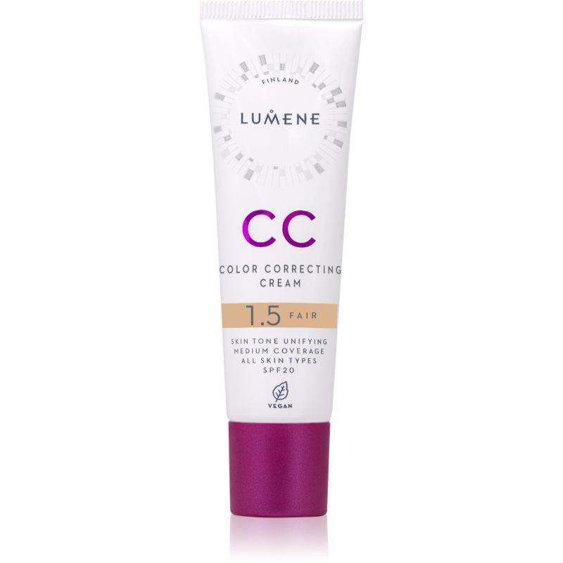 Lumene CC Color Correcting Cream CC krém pro jednotný tón pleti SPF 20 odstín 1.5 Fair 30 ml