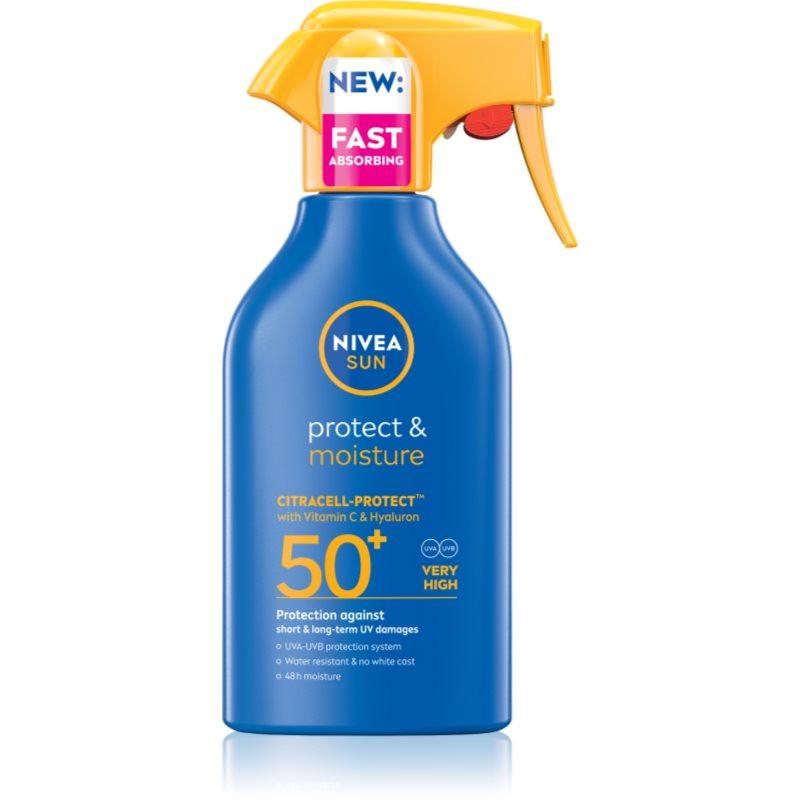 NIVEA SUN Protect & Moisture hydratační sprej na opalování SPF 50+ 270 ml