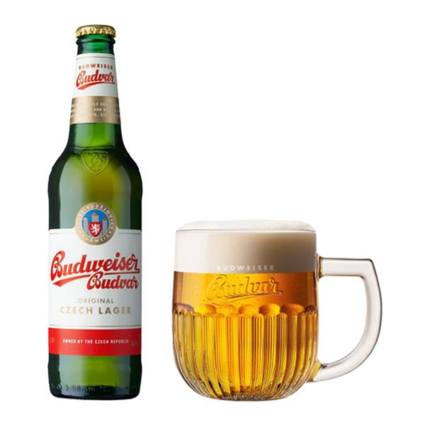 Budějovický Budvar Original, světlý ležák, sklo
