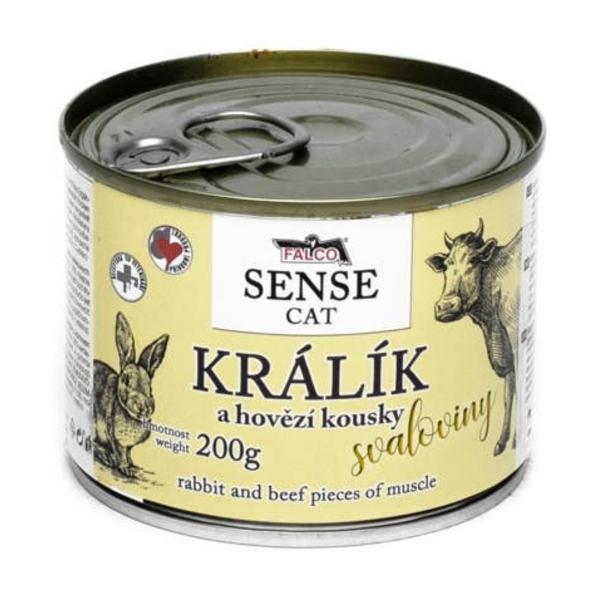 Sokol Falco SENSE CAT králík a hovězí, konzerva pro kočky