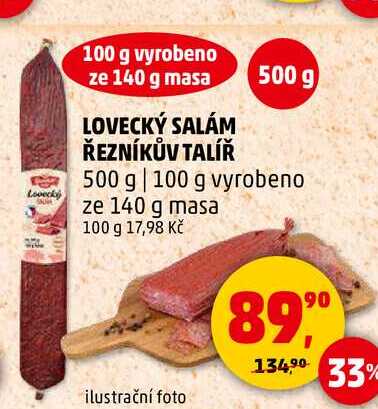LOVECKÝ SALÁM ŘEZNÍKŮV TALÍŘ, 500 g  