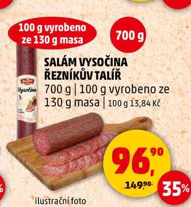 SALÁM VYSOČINA ŘEZNÍKŮV TALÍŘ, 700 g 
