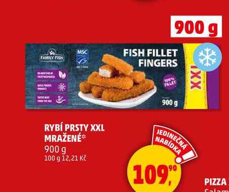 RYBÍ PRSTY XXL MRAŽENÉ, 900 g 