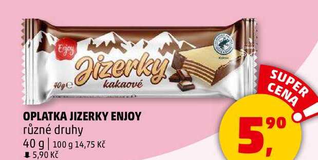 OPLATKA JIZERKY ENJOY různé druhy, 40 g 