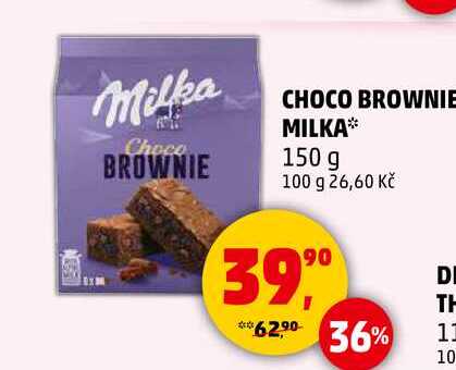 CHOCO BROWNIE MILKA, 150 g 