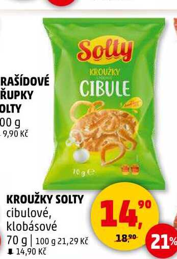 KROUŽKY SOLTY cibulové, klobásové, 70 g 