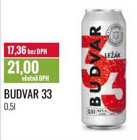 BUDVAR 33 0,5l