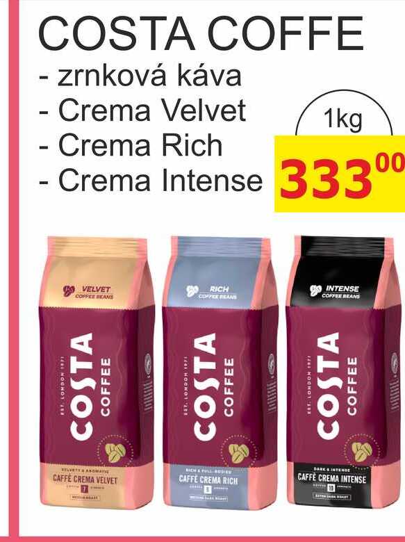 COSTA COFFE, zrnková káva 1kg 