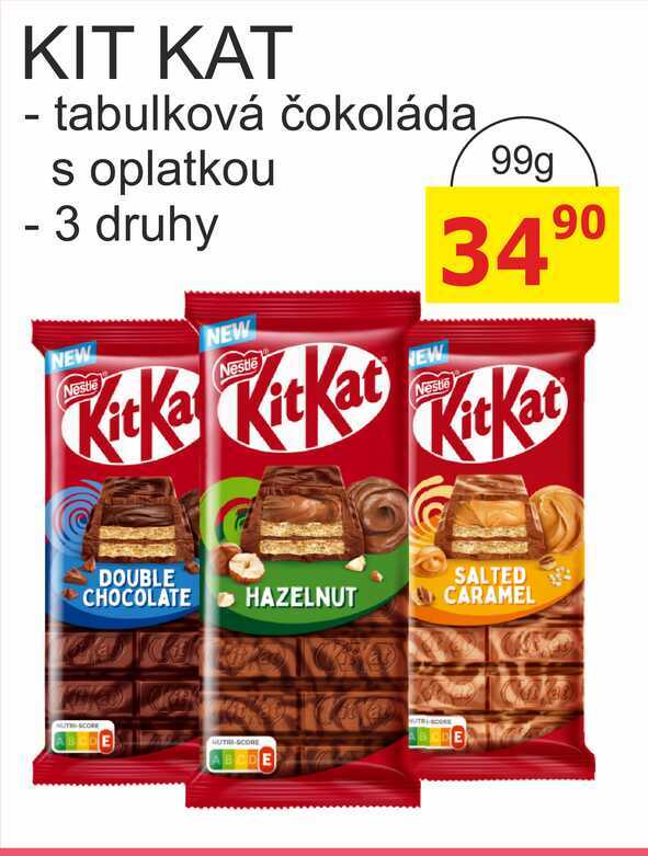 KIT KAT - tabulková čokoláda, s oplatkou 99g